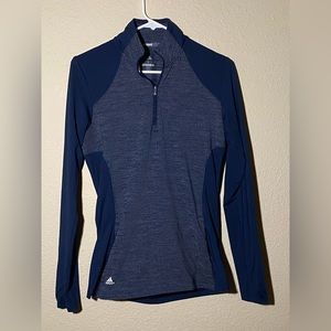 Adidas Golf Women’s Blue 1/4 Zip Long Sleeve Pullover Shirt With Pockets